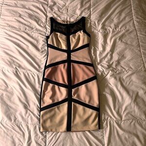 Elegant Colorblock Sleeveless Dress